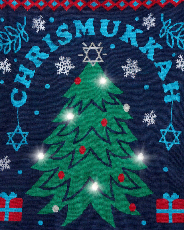 Mænds Chrismukkah Lysende Juletrøje