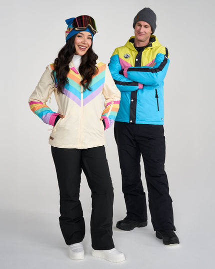Women's Retro Rainbow Winter Jacket