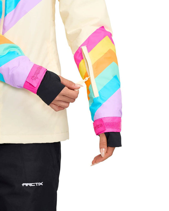 Kvinders Retro Rainbow Snejakke