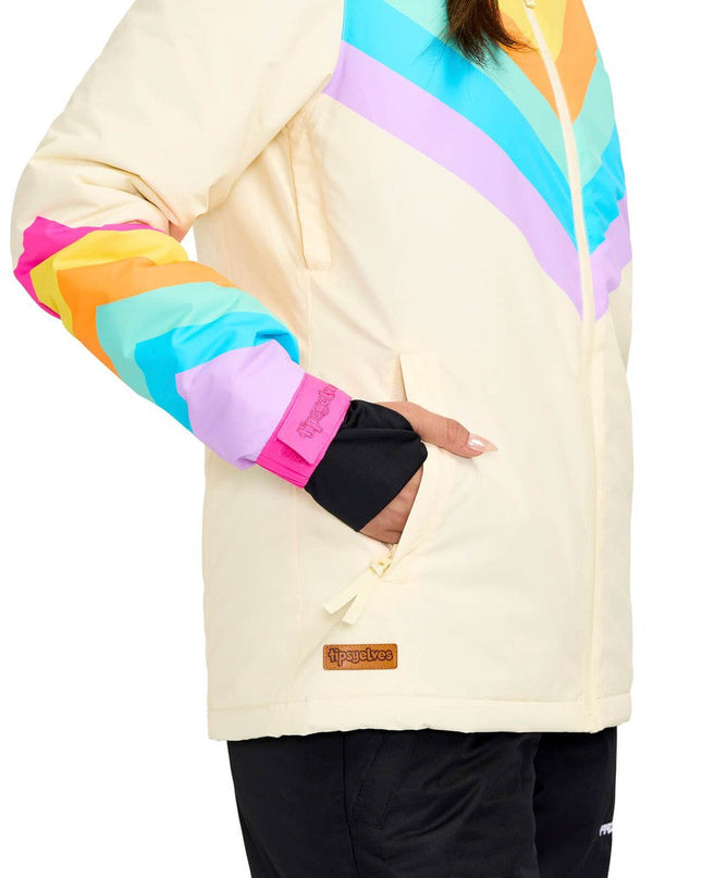 Kvinders Retro Rainbow Snejakke