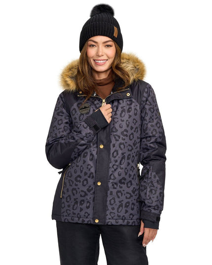 Women's Midnight Leopard Snow Jacket