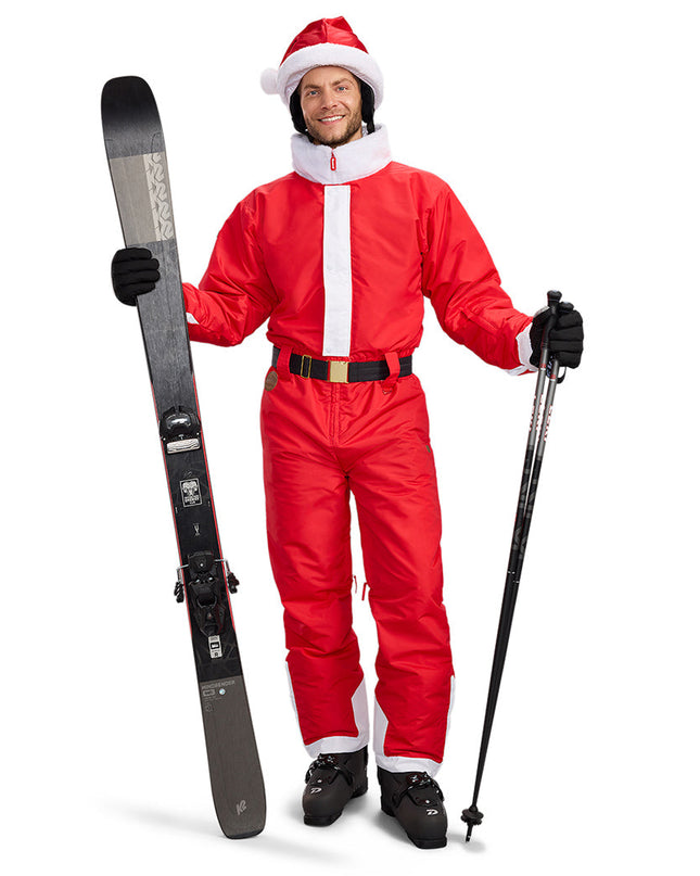 Men's Santa Ski Suit and Helmet Cover