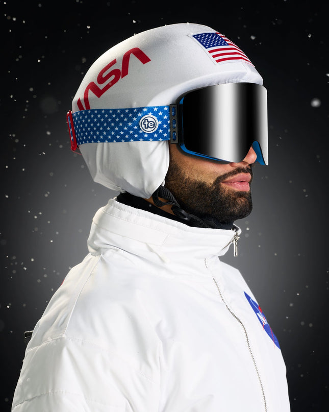 Mænds Space Racer Snow Suit og hjelmcover