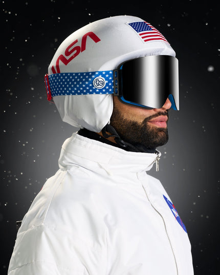 Men's Space Racer Ski Suit and Helmet Cover