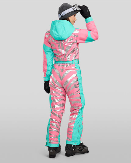 Women's Electric Zebra Ski Suit