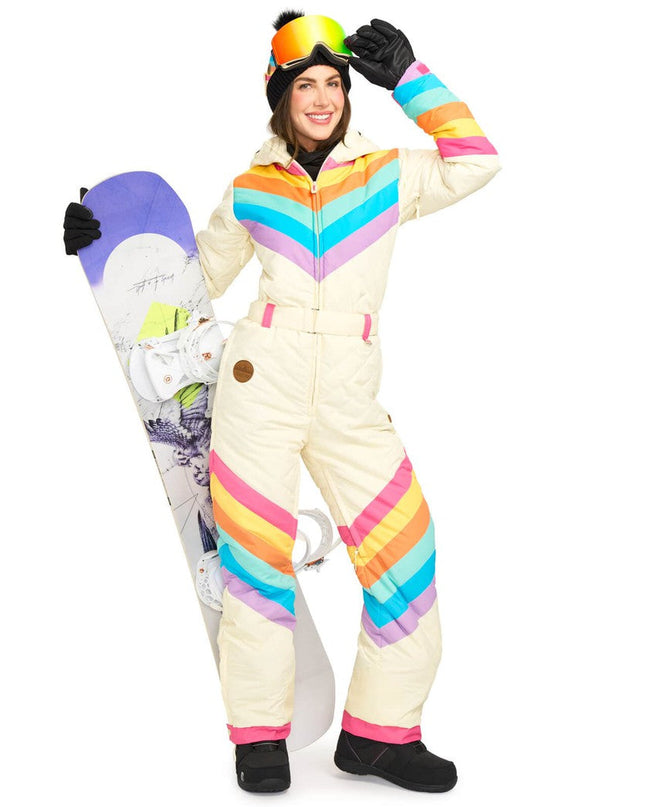 Women's Retro Rainbow Snow Suit