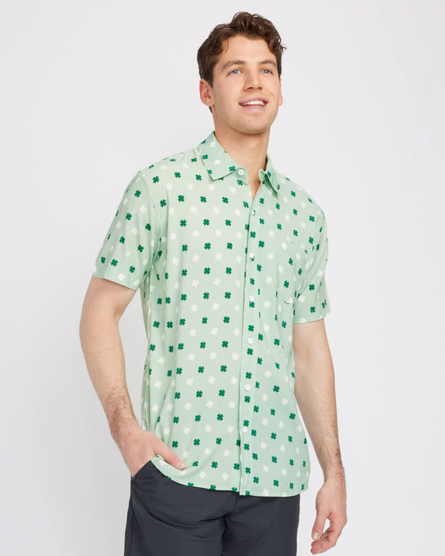 Herre Mint Kløver Button Down Skjorte