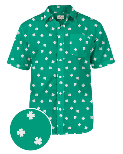 Men's Green Crushin' Clovers Button Down Shirt