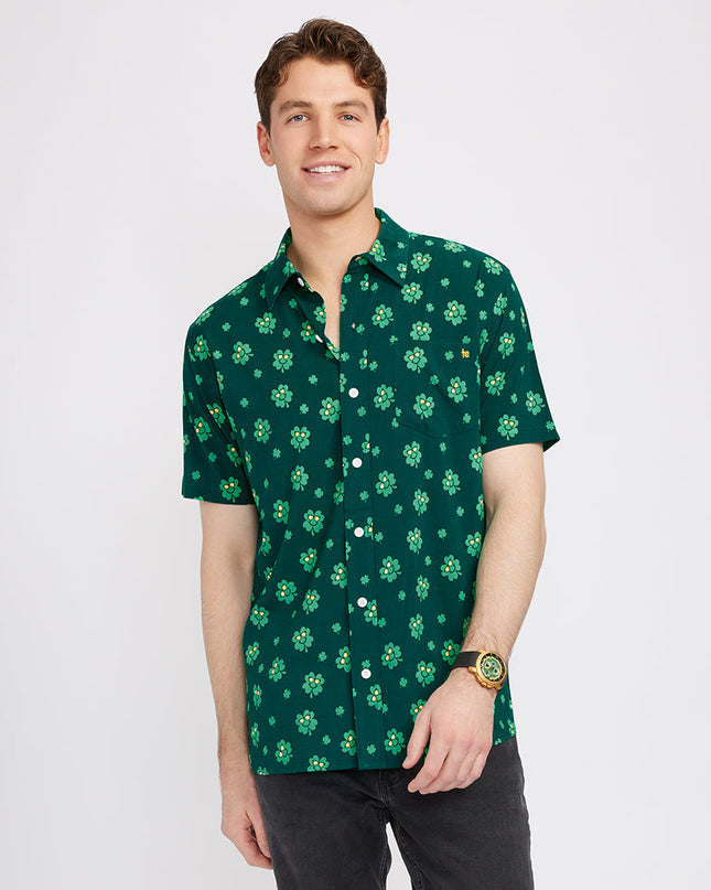 Mænds Cool Clover Button Down Shirt