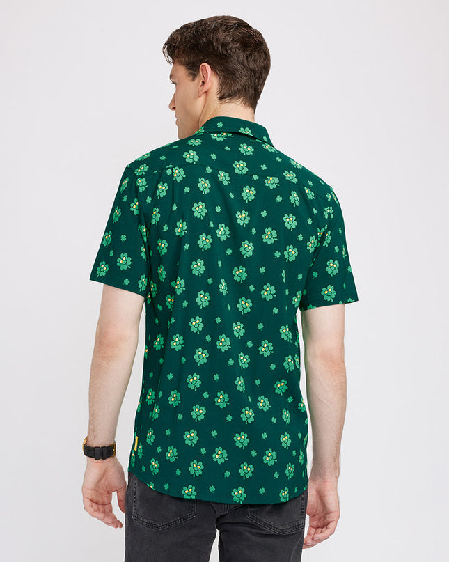 Mænds Cool Clover Button Down Shirt
