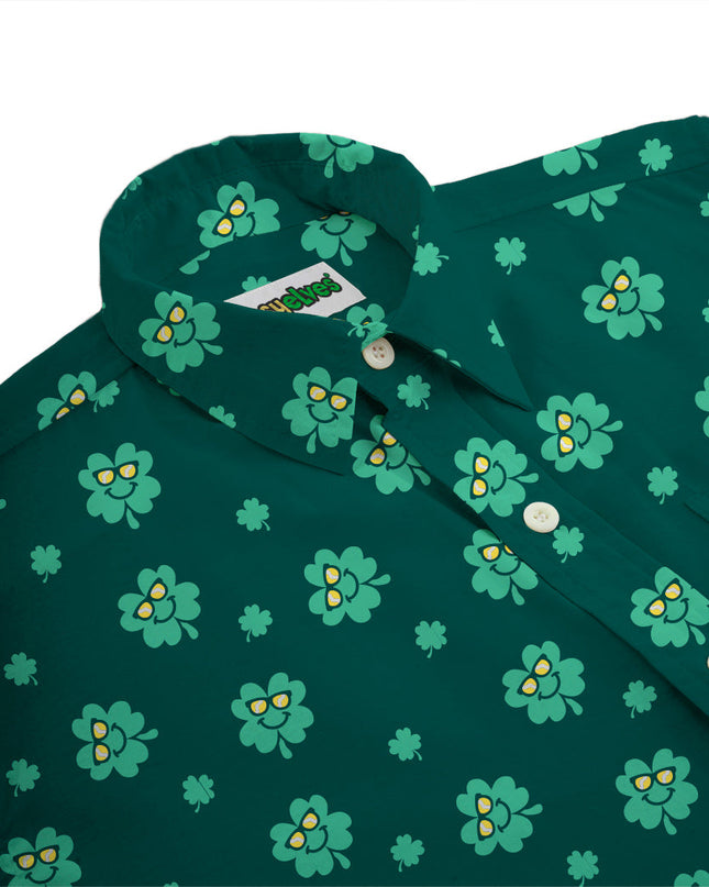 Mænds Cool Clover Button Down Shirt
