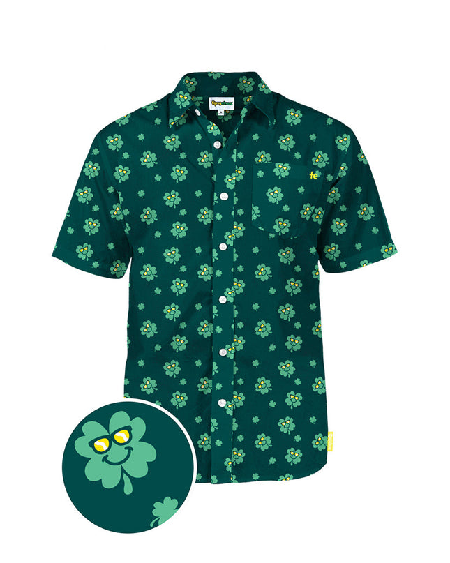 Mænds Cool Clover Button Down Shirt
