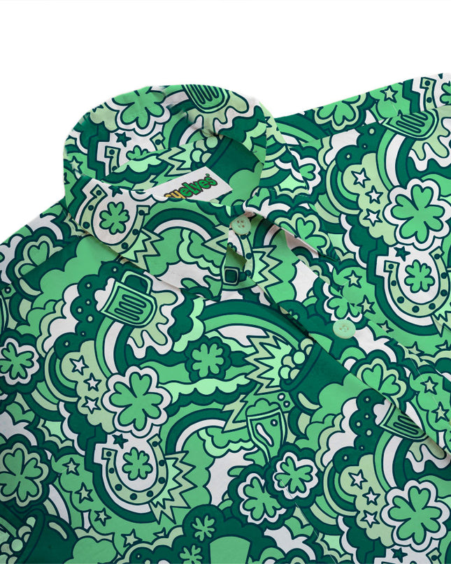 Mænds Retro St. Paddy's Button Down Skjorte