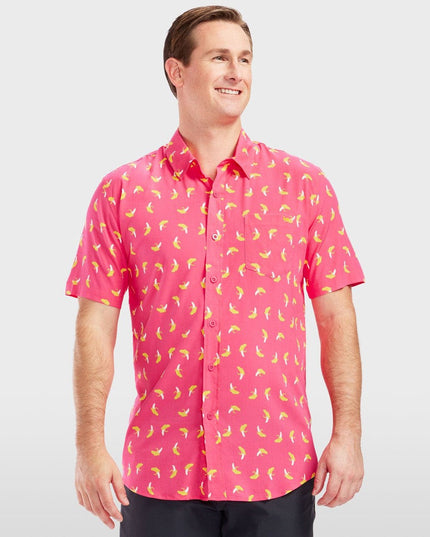 Men's Pink Banana Hawaiian Shirt