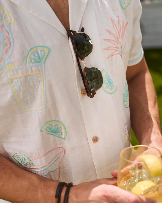 Men's Tequilin' Time Linen Cabana Shirt