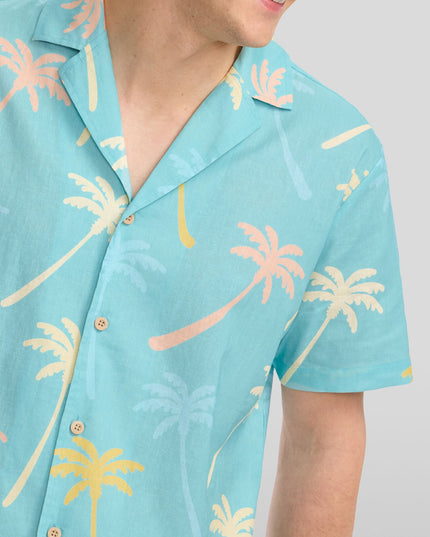 Men's Counting Palms Linen Cabana Shirt