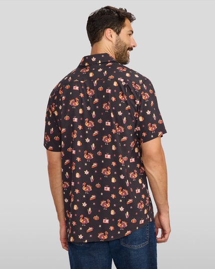 Men's 8-Bit Turkey Button Down Shirt