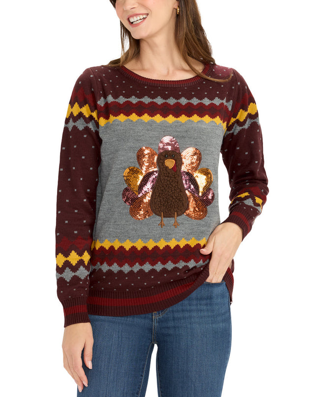 Women's Sequin Turkey Sweater