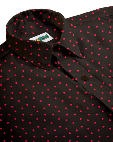 Men's Confetti Heart Button Down Shirt