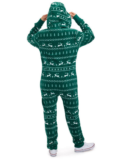 Women's Green Fair Isle Jumpsuit