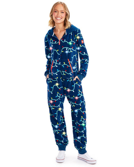 Women's String of Lights Light Up Jumpsuit