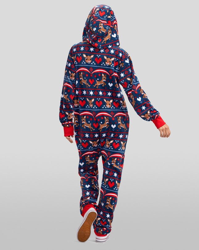 Women's Soaring Rudolph Christmas Jumpsuit