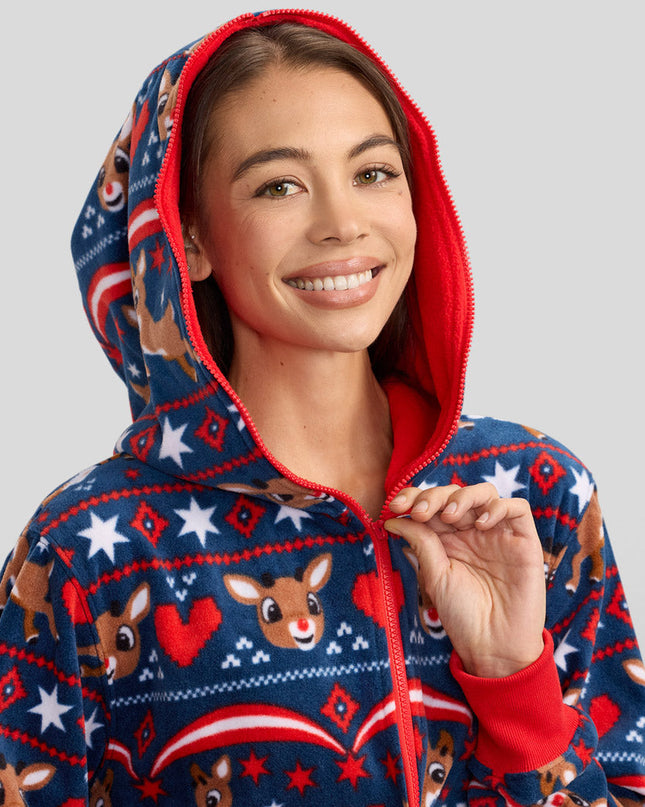 Women's Soaring Rudolph Christmas Jumpsuit