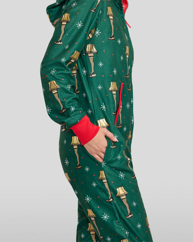 Women's Christmas Story Leg Lamp Jumpsuit