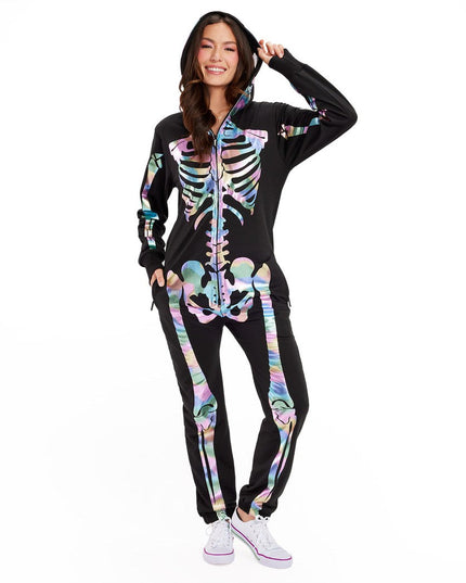 Women's Iridescent Skeleton Costume