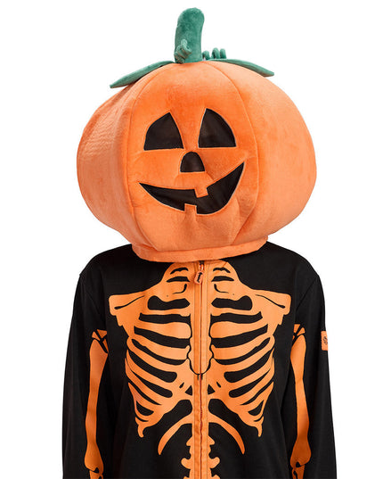 Women's Pumpkin Head Skeleton Costume
