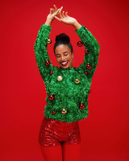 Kvindelige Røde Paillet Shorts