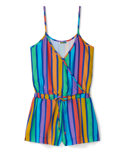 Rainbow Blast Striped Romper