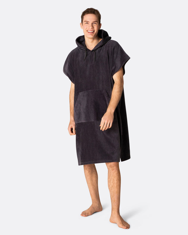 Charcoal Grey Towel Poncho
