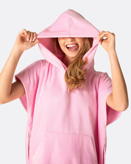 Bubblegum Pink Towel Poncho