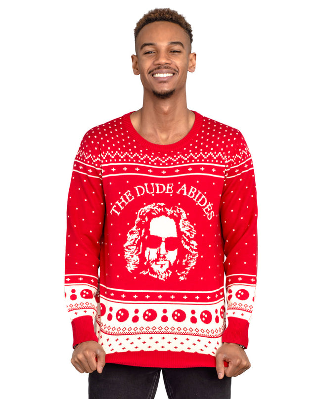 The Big Lebowski The Dude Abides Ugly Christmas Sweater