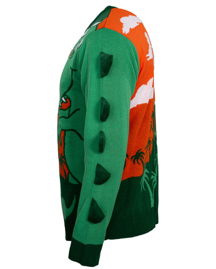 3D T-Rex Lysende Vulkan Sweater