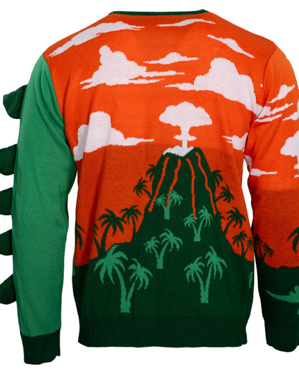 3D T-Rex Lysende Vulkan Sweater