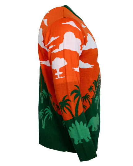 3D T-Rex Lysende Vulkan Sweater