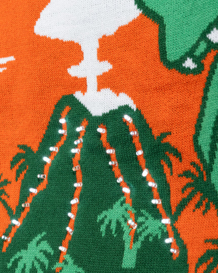 3D T-Rex Lysende Vulkan Sweater