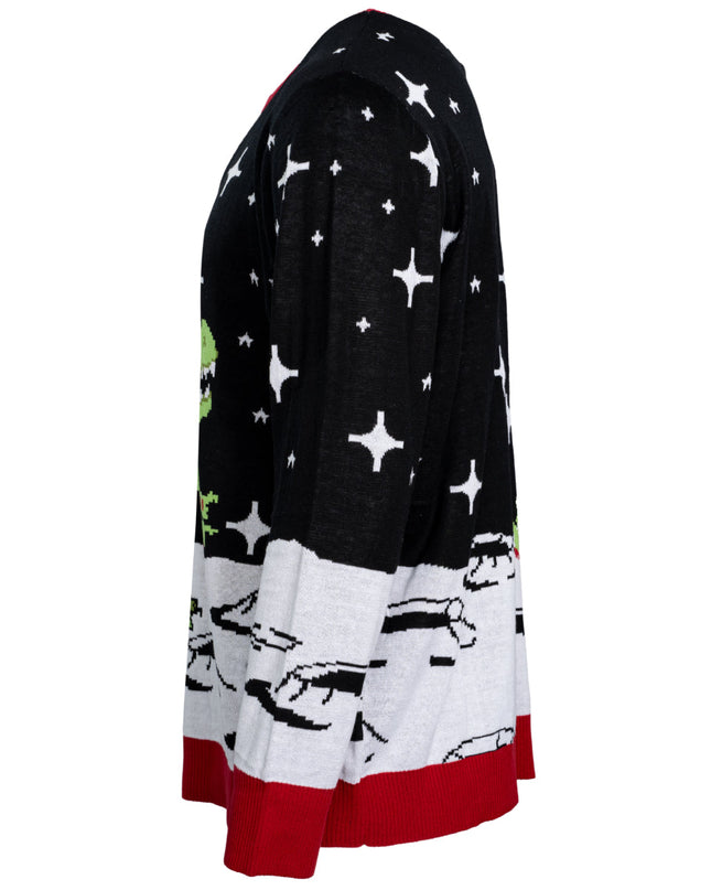 Santa Riding T-Rex Ugly Christmas Sweater