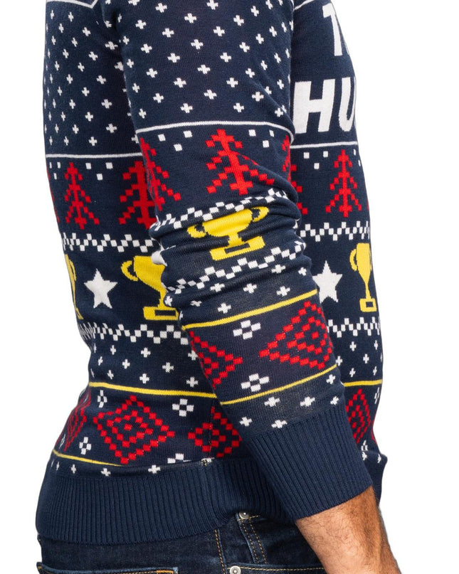 Funny Trophy Husband Knitted Ugly Christmas Sweater