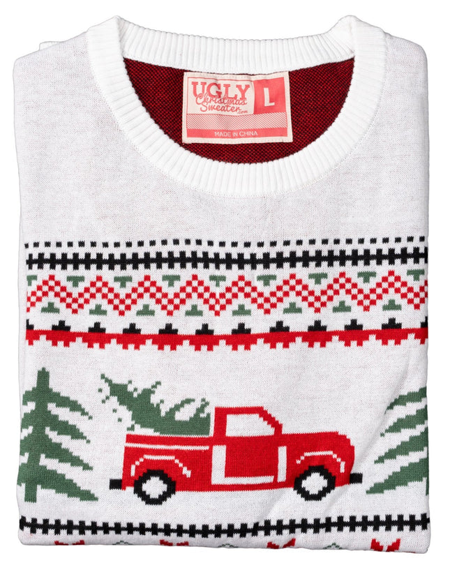 Unisex Arnold Truck and Trees Ugly Christmas Sweater
