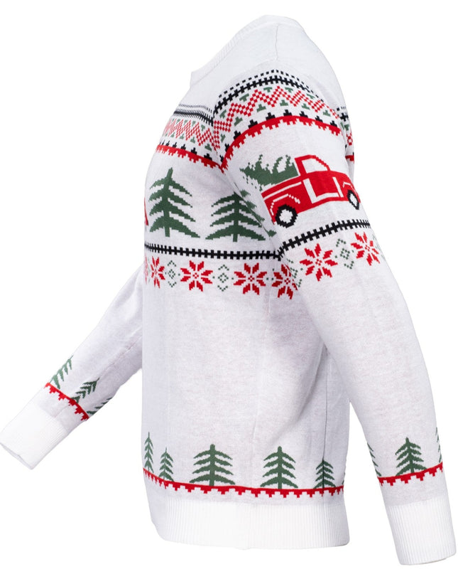 Unisex Arnold Truck and Trees Ugly Christmas Sweater