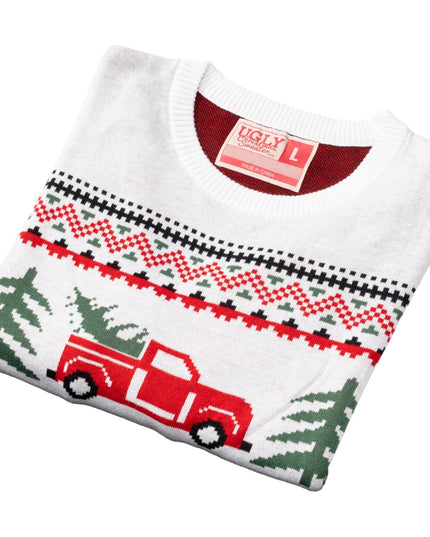 Unisex Arnold Truck and Trees Ugly Christmas Sweater