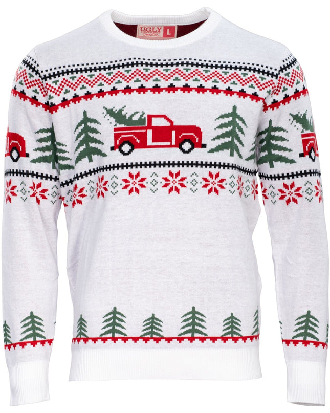 Unisex Arnold Truck and Trees Ugly Christmas Sweater