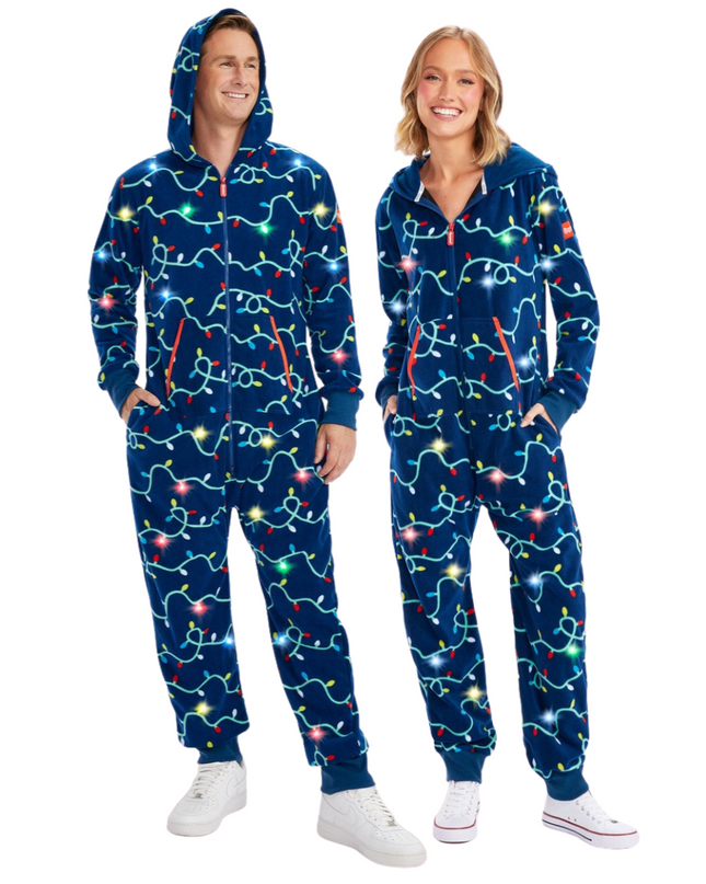 Matching String of Lights Light Up Couples Jumpsuits