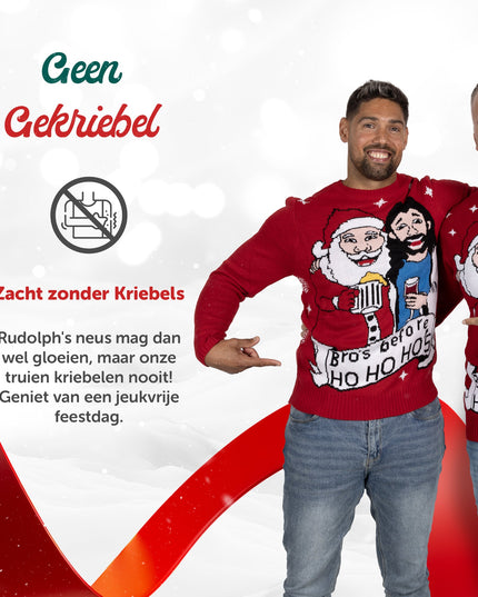 Suéter de Navidad Bro's Before Ho. Ho Ho