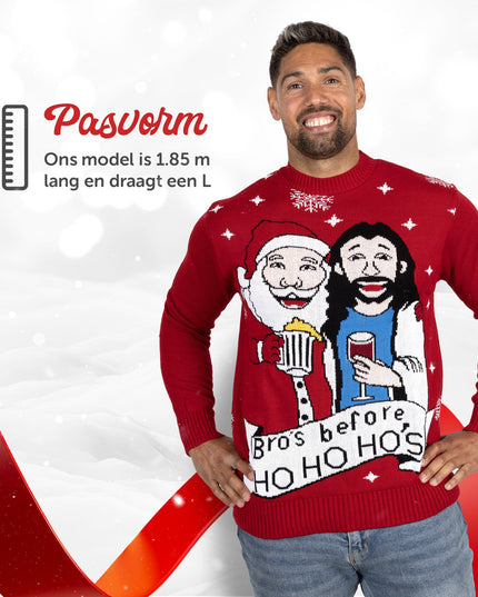Suéter de Navidad Bro's Before Ho. Ho Ho
