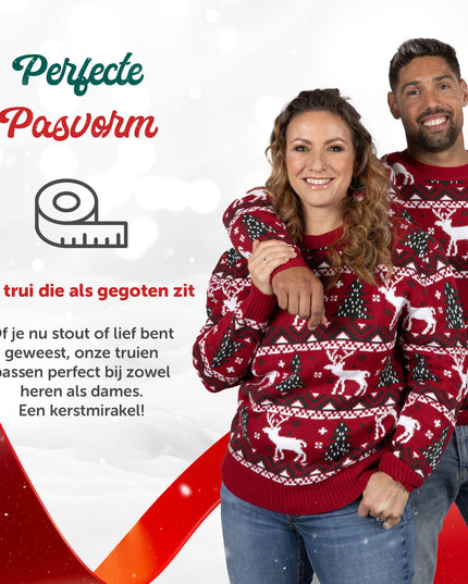 Christmas Sweater Marius for Women in Festive Red