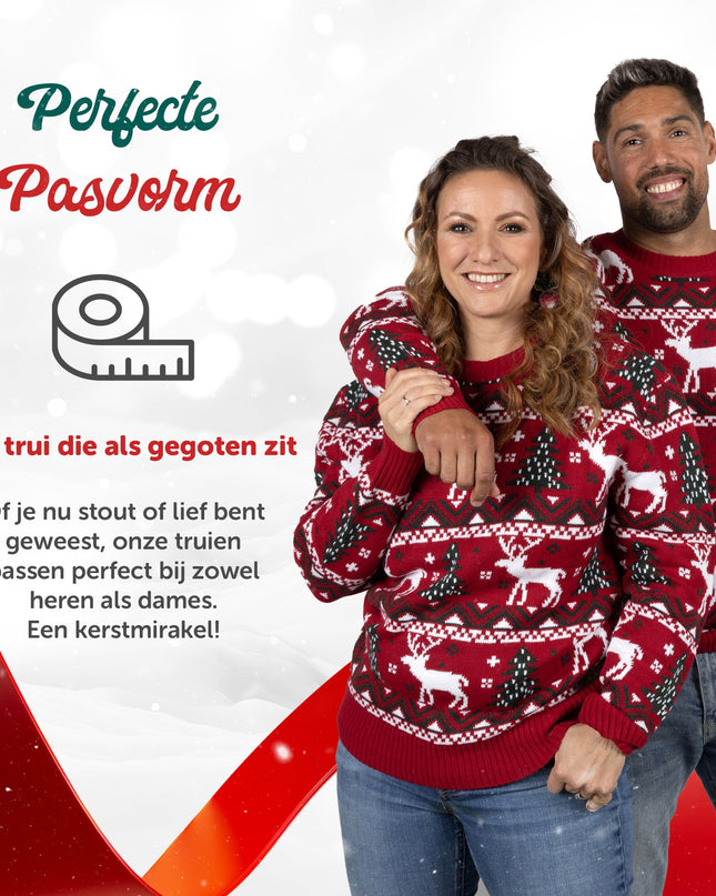 Christmas Sweater Marius for Women in Festive Red